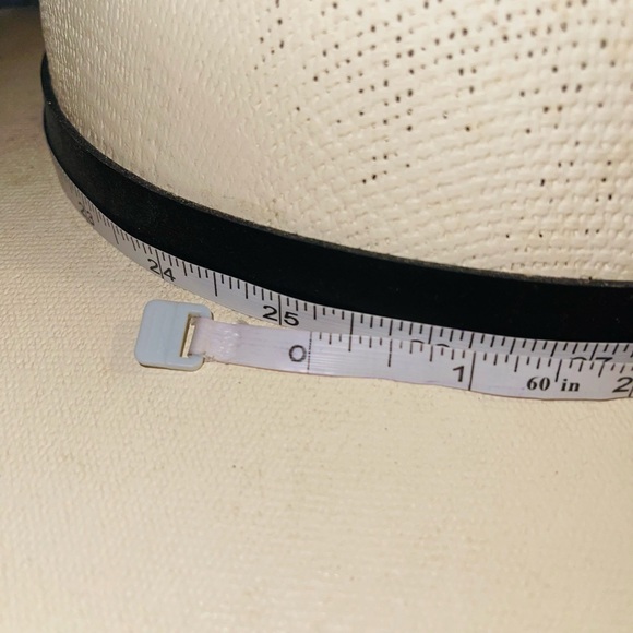 Men's Cream Fedora Hat with Black Band - Picture 5 of 5